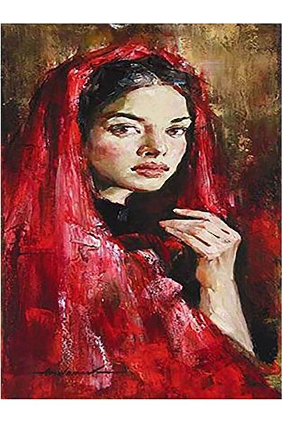 wombhobby Kırmızılar Içinde Sayılarla Boyama Seti 40x50 Çerçeveli (Kasnağa ) ...