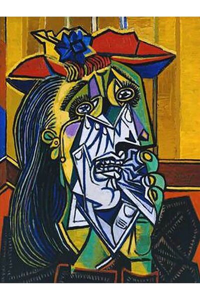 wombhobby Picasso Ağlayan Kadın Sayılarla Boyama Seti 40x50 Çerçeveli (Kasnağ...