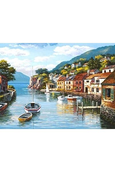 wombhobby Denize Çıkan Kanal Sayılarla Boyama Seti( Tuval Şasesine Gerili)