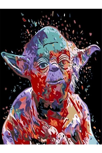 wombhobby Starwars Yoda Sayılarla Boyama Seti 40x50 Cm (tuvale Gerili)