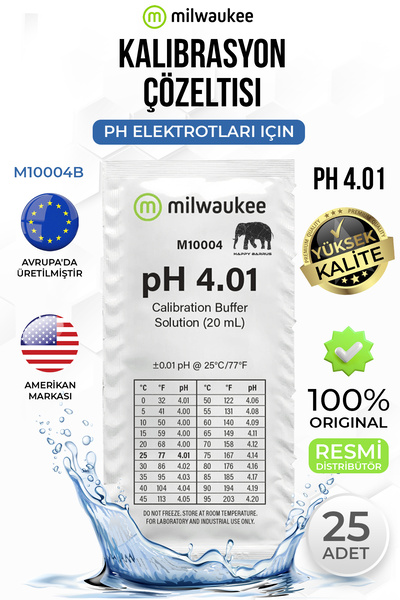 Milwaukee M10004B pH 4.01 Kalibrasyon Çözeltisi (20 ml)