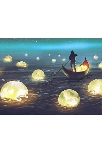 wombhobby Sandalcı Ve Işıklar Sayılarla Boyama Seti 40x50 Çerçeveli (Kasnağa ...