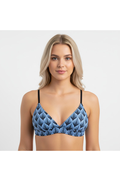 BONBON Women's Wire Free Unsupportive Triangle Bralette Bra Bb2112