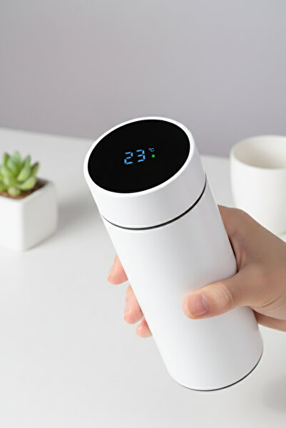 yusa stores 500 ml Akıllı Dijital Termos - LED Sıcaklık Göstergeli Çelik 24 S...