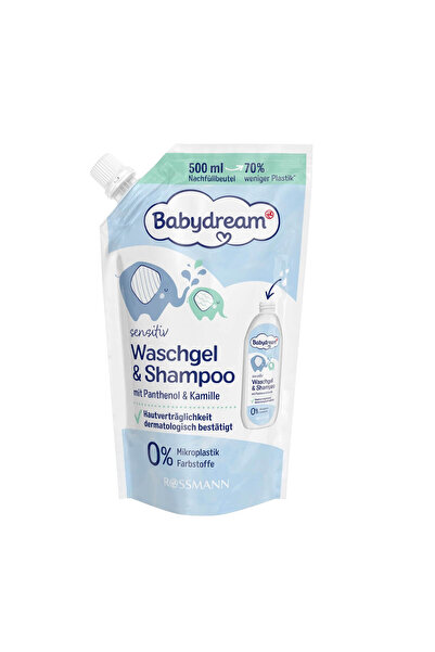 BABYDREAM Yedek Saç ve Vücut Şampuanı Papatyalı, 500 ml