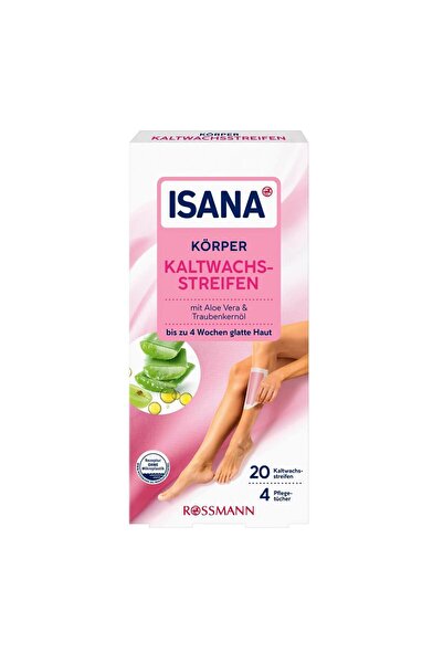 ISANA Soğuk Ağda Bandı Aloe Vera Özü ve Üzüm Çekirdeği Yağı, 20 adet