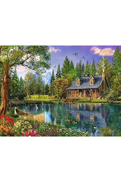 wombhobby Saklı Cennet Sayılarla Boyama Seti 50x65 Cm Çerçeveli (Kasnağa ) Ge...