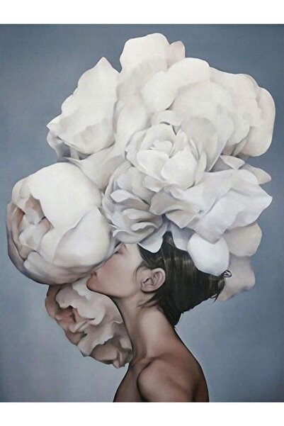 wombhobby Çiçeklenmenin Iki Yüzü Sayılarla Boyama Seti(40X50 CM TUVAL ŞASESİN...