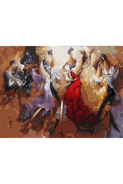 wombhobby Klasik Müzik Partisi 2 Sayılarla Boyama Seti 40x50 Çerçeveli (Kasna...