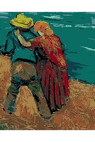 wombhobby Van Gogh Iki Aşık Sayılarla Boyama Seti 40x50 Cm Çerçeveli (Kasnağa...