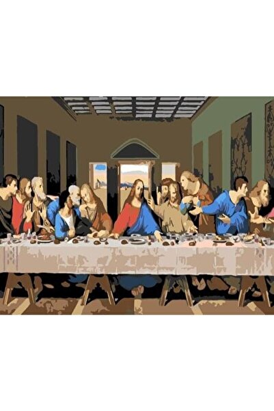 wombhobby Son Akşam Yemeği Sayılarla Boyama Seti 40x50 Cm Çerçevesiz RULO ( K...