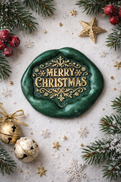 PRAG New Year's Themed Embossed Adhesive Seal Candle