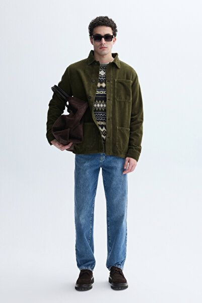 Mudo سترة مخملية متعددة الجيوب