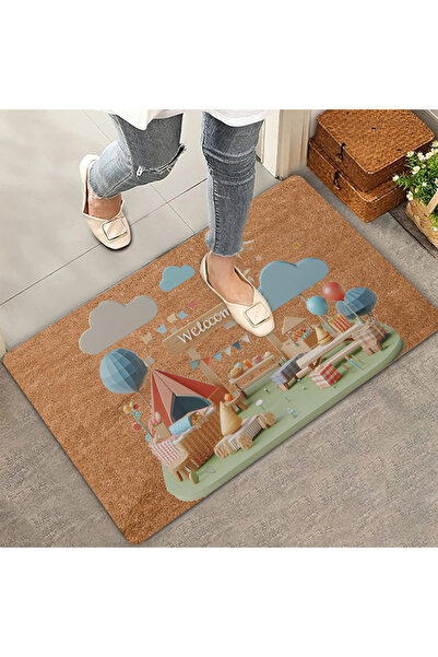 Valerine Life Χαλάκι μπροστινής πόρτας με θέμα το Camping Picnic 45x70cm