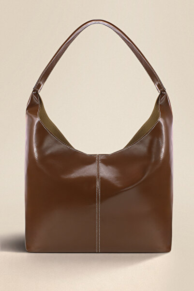 Housebags Rugan Kahverengi Shopper Vintage Çanta 284