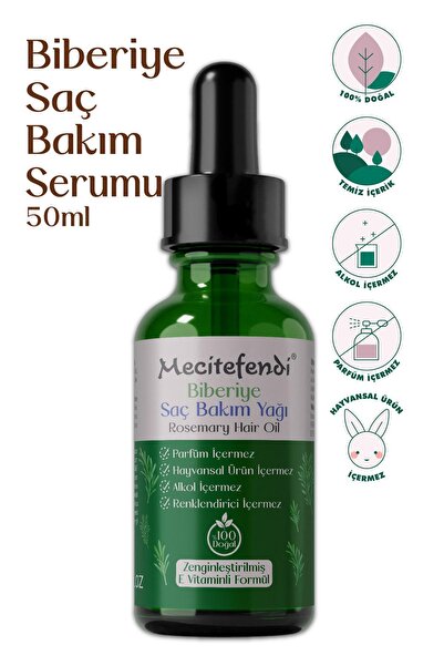 Mecitefendi Saç Dökülmesi ve Yıpranmış Saçlar için Güçlendirici Biberiye Saç Bakım Serumu ( E-Vitaminli) 50 ml