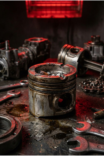 AKXER Piston Kül Tablası / Piston Küllük Gerçek Parça Metal Oto/ofis/ev/çalış...