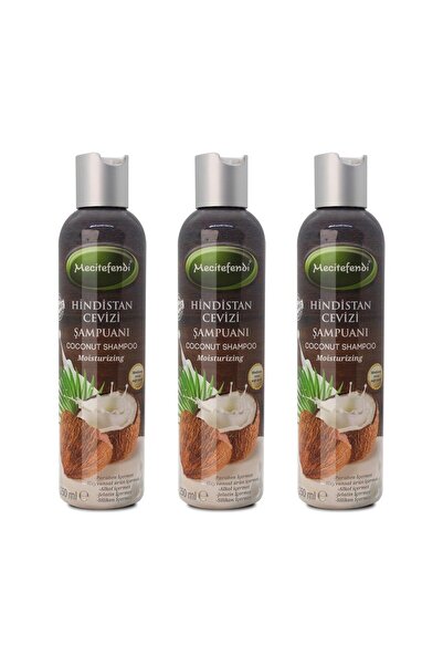 Mecitefendi شامبو جوز الهند 250 مل - عبوة من 3 قطع