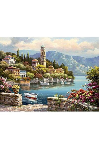 wombhobby Eşsiz Manzara Sayılarla Boyama Seti 40x50 Cm Çerçevesiz RULO ( Kasn...