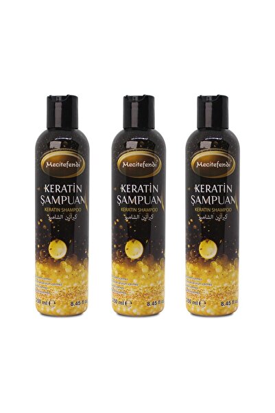 Mecidefendi شامبو الكيراتين 250 مل - عبوة من 3 قطع