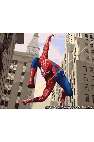 wombhobby Spiderman Sayılarla Boyama Seti 80x100 Cm ( Tuval Şasesine Gerili)