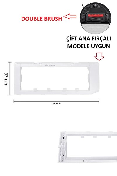 LİN GRUP Capac inferioară compatibilă cu Roborock S8 Sonic Capac inferioară