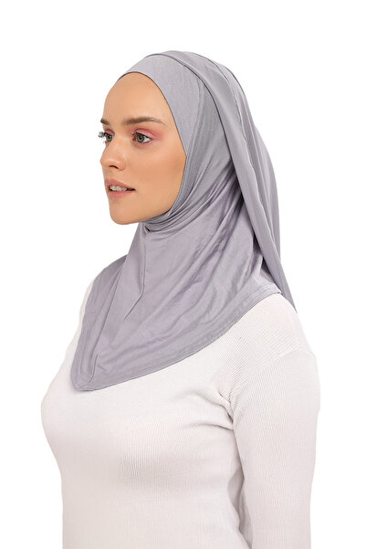 Altobeh شال شيفون عملي فاخر جاهز باللون الرمادي