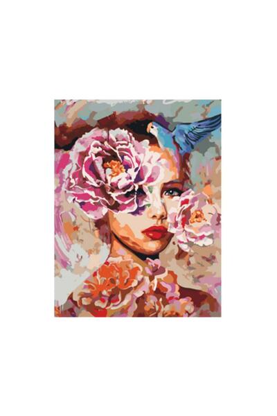 wombhobby Kadının Doğası Sayılarla Boyama Seti 80x100 Cm Çerçevesiz RULO ( Ka...