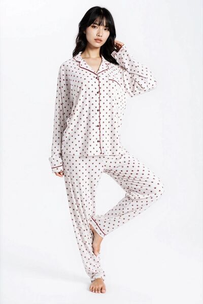 Ecrou Women's Stone Pari Report Ribbed Knit Texture Seoul Long Sleeve Top Pants Pajama Set