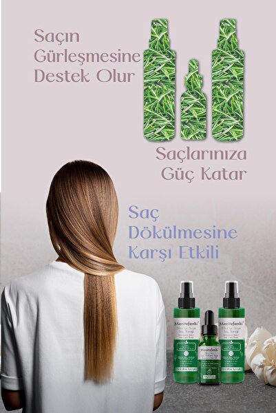 Mecitefendi Biberiye Saç Bakım Seti Bukle - Biberiye Suyu Saç Toniği 11 Ekstraktlı + Biberiye Serumu 50 ml