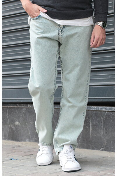 green poll Pantaloni largi pentru bărbați croială largă Lavabili, eleganti, c...