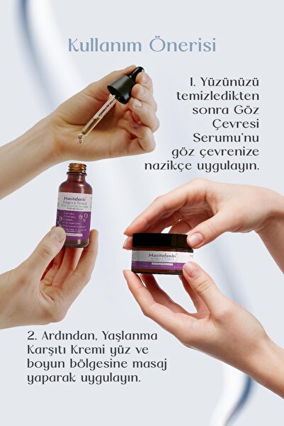 Mecitefendi Kolajen & Retinol Yaşlanma Karşıtı Krem 50 ml Kolajen & Retinol Göz Çevresi Serumu 20 ml