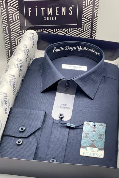 Fitmens Slim Fit Uzun Kol Ömür Boyu Yakandayım Nakışlı Hediye Kutulu Erkek Gö...