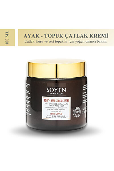 SOYEN Topuk Çatlak Kremi – Kuru ve Çatlak Topuklar İçin 12 Saat Etkili Onarım 100 ml