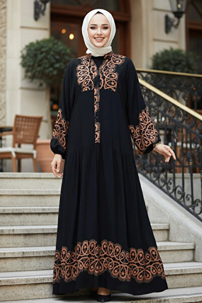 Neva Style فستان حجاب بطبعة الجمل - 18237C