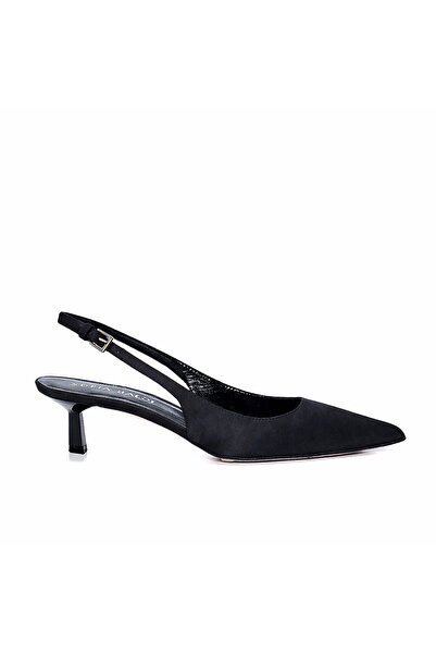 Sofia Baldi Halley Siyah Saten Kadın Stiletto & Abiye