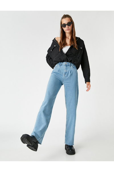 Koton Blugi cu talie inalta cu picioare late - Bianca Jean