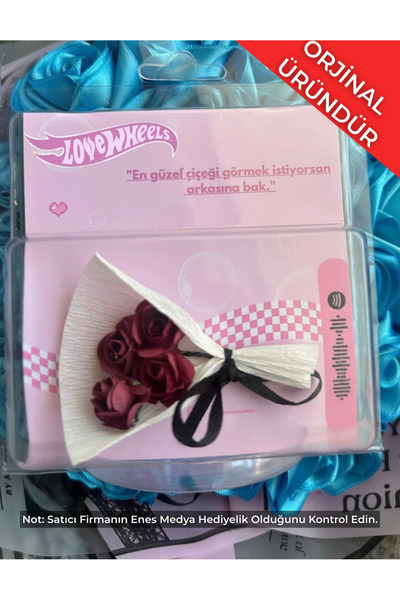 ENES MEDYA LOVEWHEELS KİŞİYE ÖZEL AYNALI BORDO ÇİÇEK BUKETİ