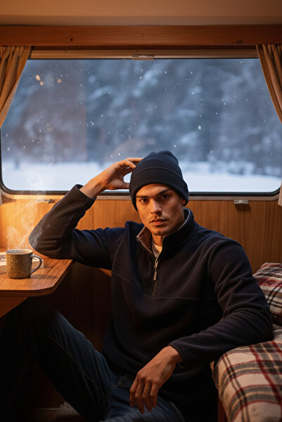 Buratti ملابس رجالية من الصوف مبطن بالصوف مقاومة للبرودة ياقة مرتفعة متوسطة ا...