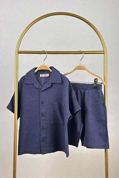 Booni Jooni Costum din in cu pantaloni scurți