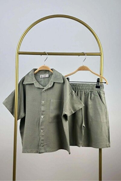 Booni Jooni Costum din in cu pantaloni scurți