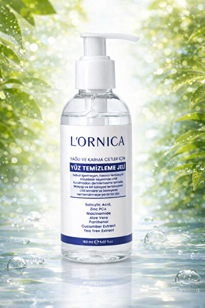 Lornica جل تنظيف الوجه بخلاصة شجرة الشاي للبشرة المختلطة 150 مل