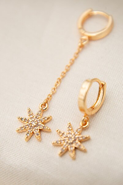 Elika Silver أقراط نسائية على شكل نجمة