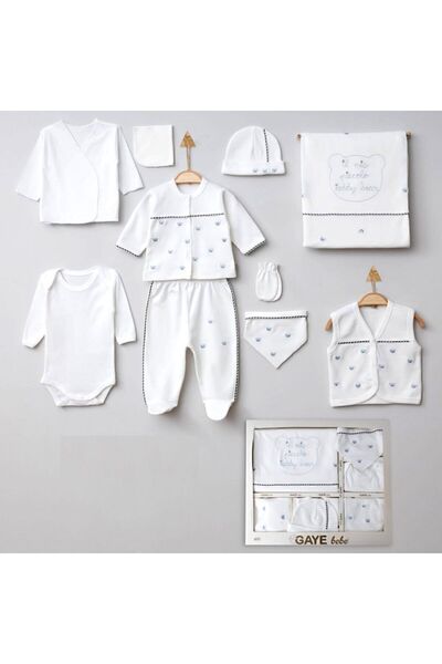 Gaye Bebe طقم فاخر لمستشفى الأطفال مكون من 10 قطع شيرين تيدي بير موديل جديد