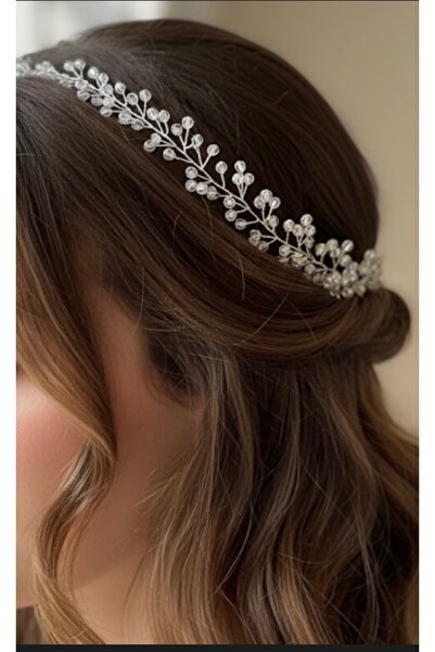 Store Gelin saç ve türban aksesuar özel gün tokası şeffaf boncuk söz nişan düğün