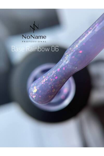 NO NAME Professional Rainbow Base Coat No:6 15 ml – Renkli, Işıltılı ve Güçlü...