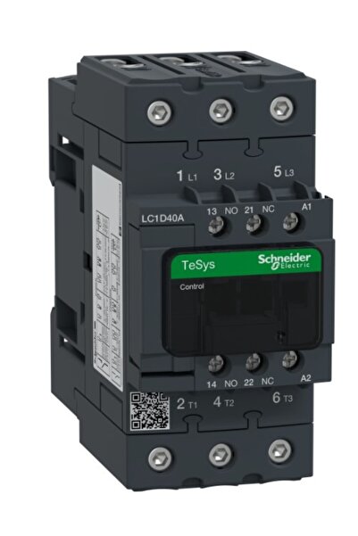 Schneider Electric Schneider LC1D40AB7 TeSys D 40 A 18,5 kW 24V AC Contact 3 ...