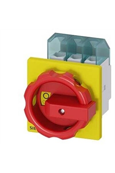 Siemens 3LD2103-0TK53 Acil Stop Şalterleri Önden Tespitli Tahrik Kolu Sarı Kı...