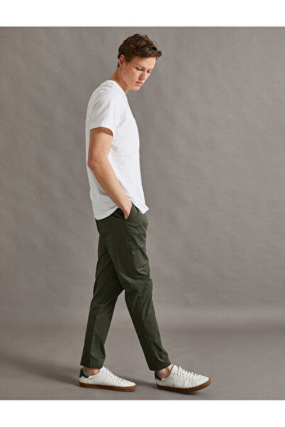 Koton Pantaloni cu croiala tapered din bumbac cu buzunare