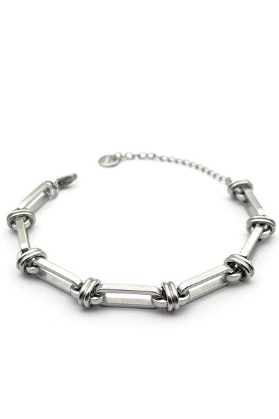 Siya Silver Jewelry Store Model Women Men Unisex Long Ring 316L Steel Bracele...